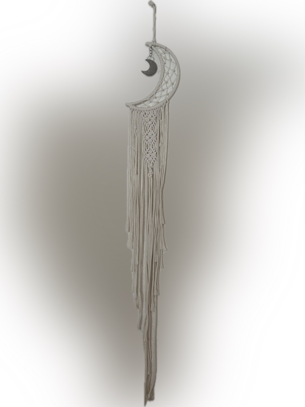 Boho Crescent Moon Macramé Wall Hanging